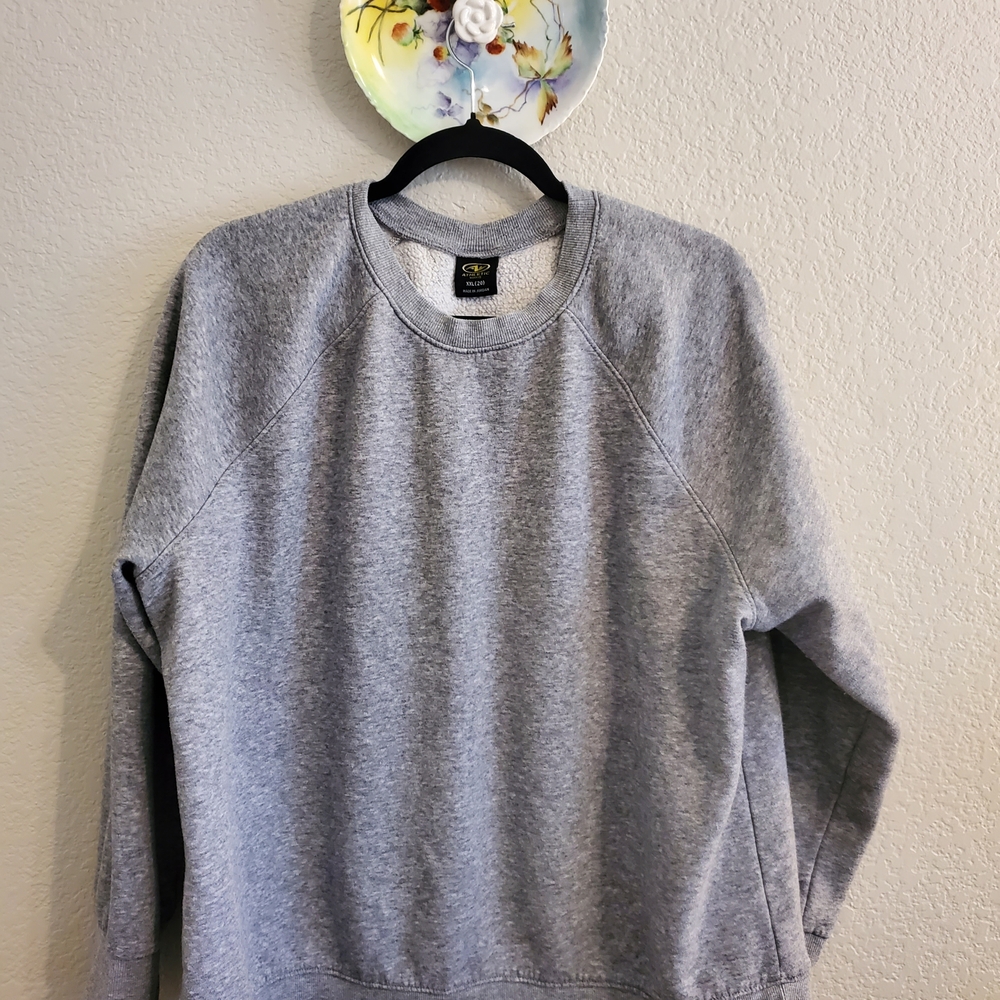 Athletic Works Men's Crewneck Sweater - Light Gray